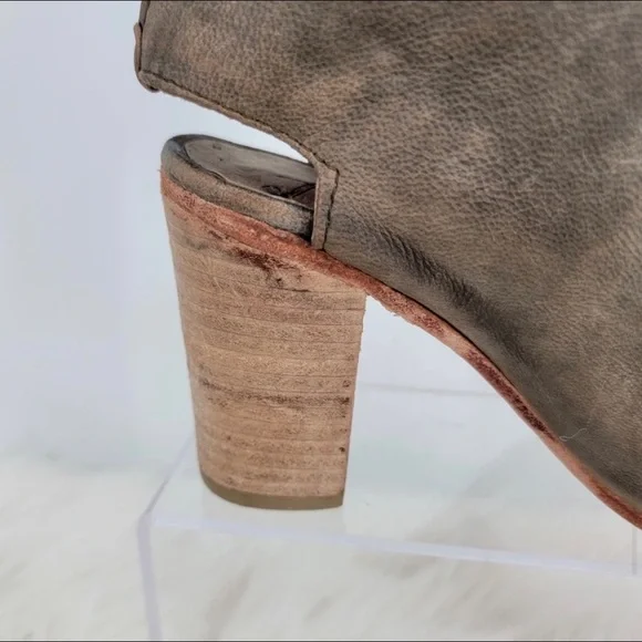 Free People Golden Road Peep Toe Leather Boots - Picture 9 of 11